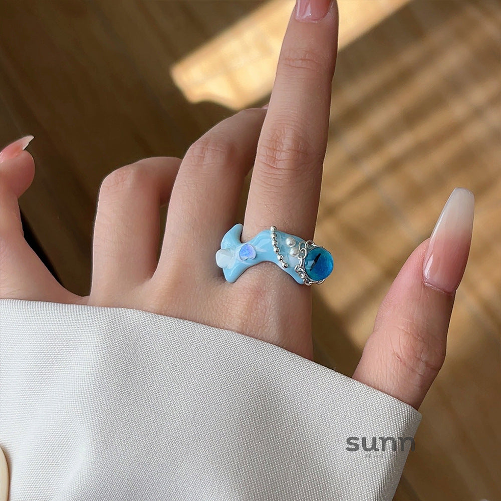 Kimberlyn Enamel Eye Ring [22OAH9CV]