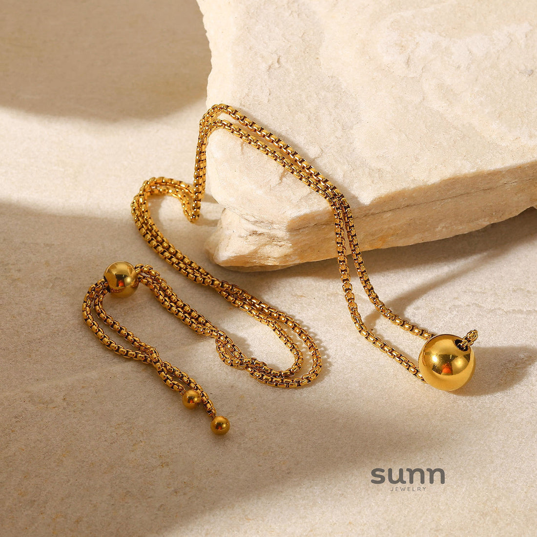 Kinley Gold Sphere Pendant Necklace [KE43N76Y]