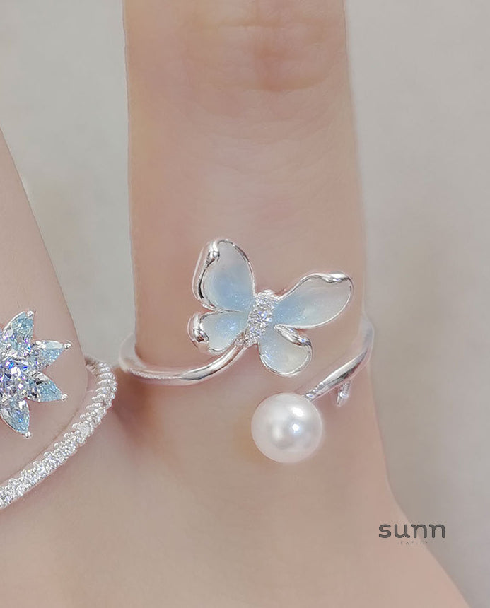 Kinslee Gradient Butterfly Open Ring [HESW936N]