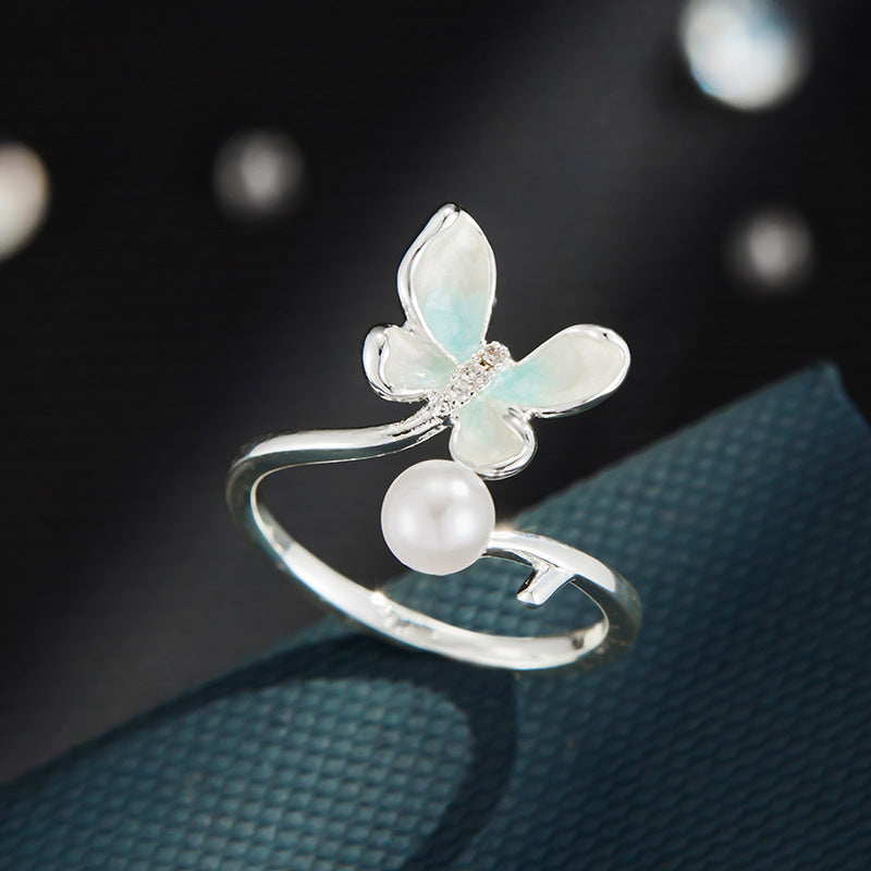 Kinslee Gradient Butterfly Open Ring [EHNZ3XAC]