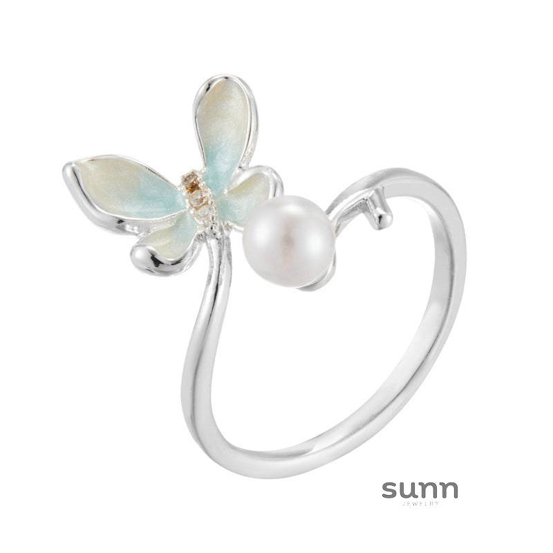 Kinslee Gradient Butterfly Open Ring [HNJHC29A]