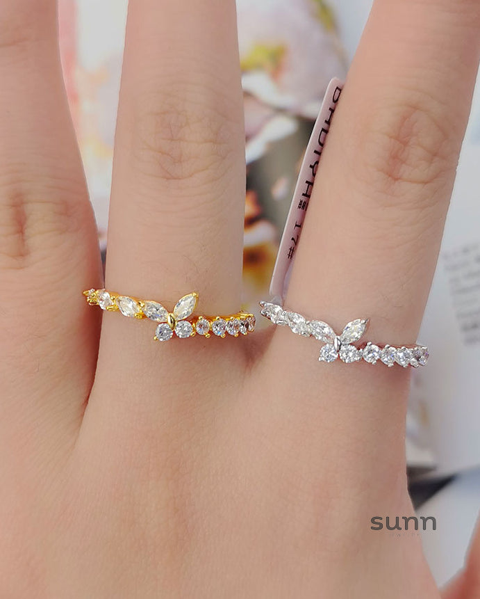 Kinsleigh Zircon Butterfly Ring [VQ6CF5S9]