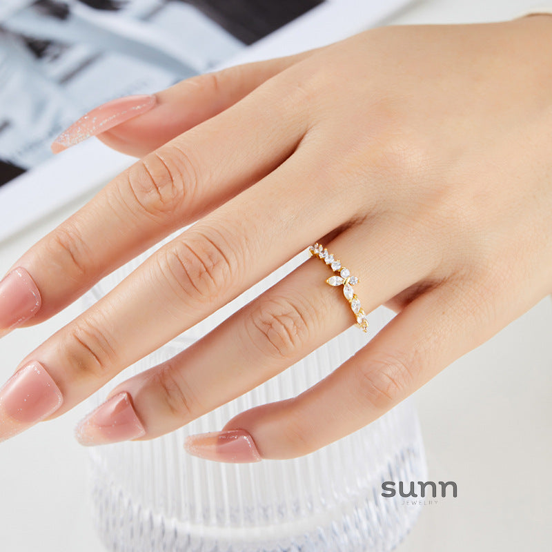 Kinsleigh Zircon Butterfly Ring [7THK0UYI]