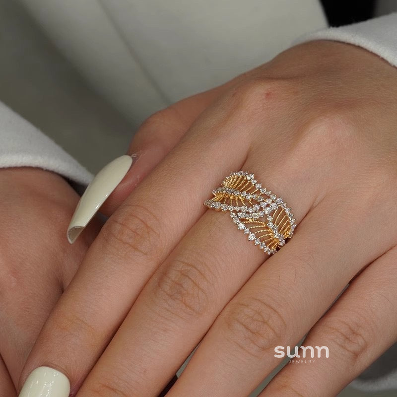 Kinsley Baroque Zircon Open Ring [3G98O4G1]