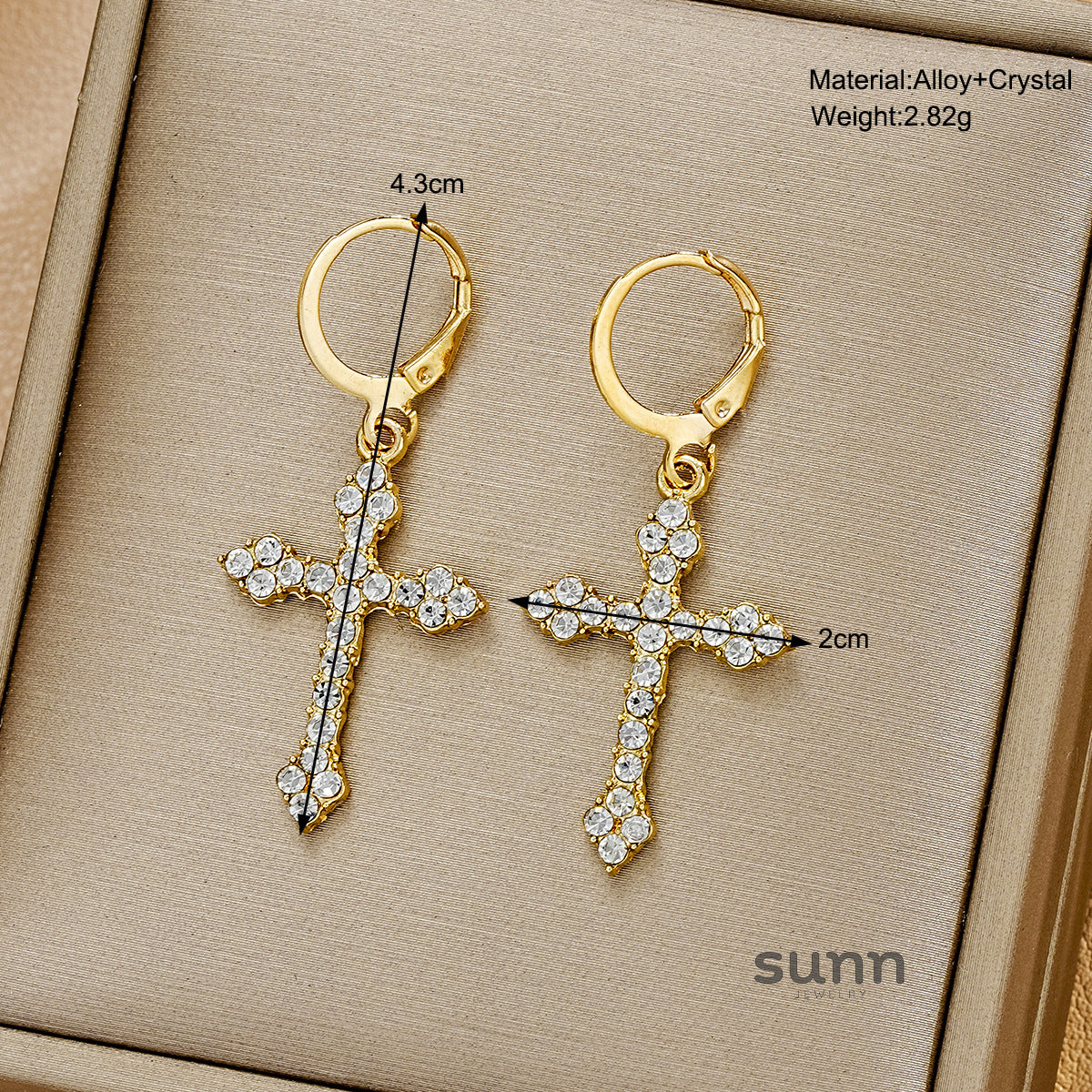 Kinzlee Dainty Cross Earrings [N8LEMNP9]