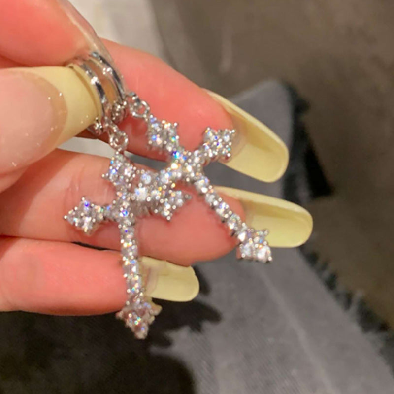 Kinzlee Dainty Cross Earrings - Style 2 [HSHWRI2I]