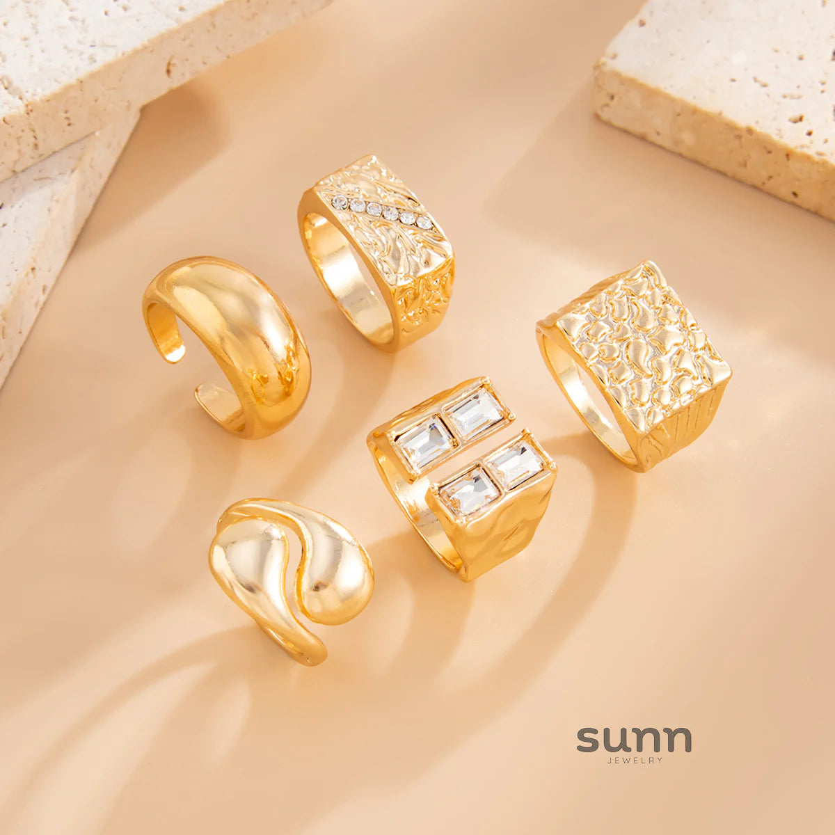 Kirra Delia Stacking Ring Set