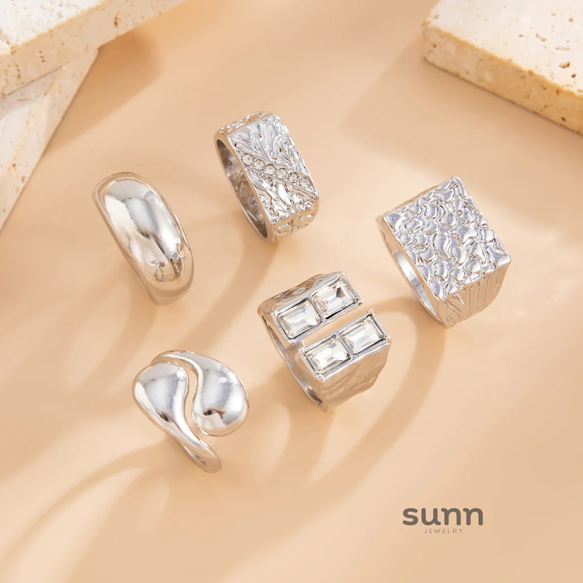 Kirra Delia Stacking Ring Set