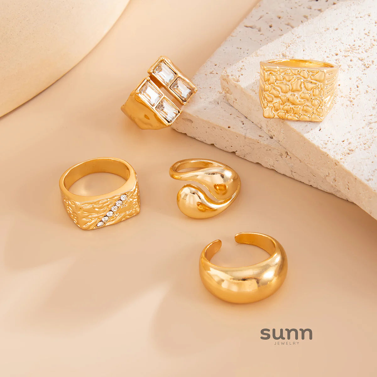 Kirra Delia Stacking Ring Set