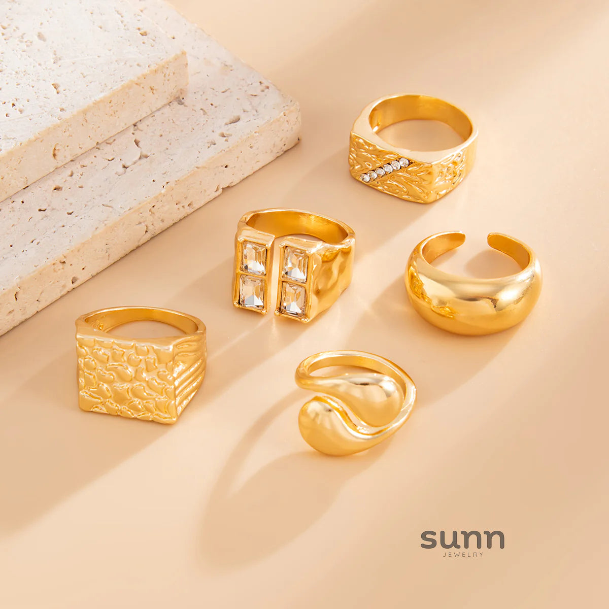 Kirra Delia Stacking Ring Set