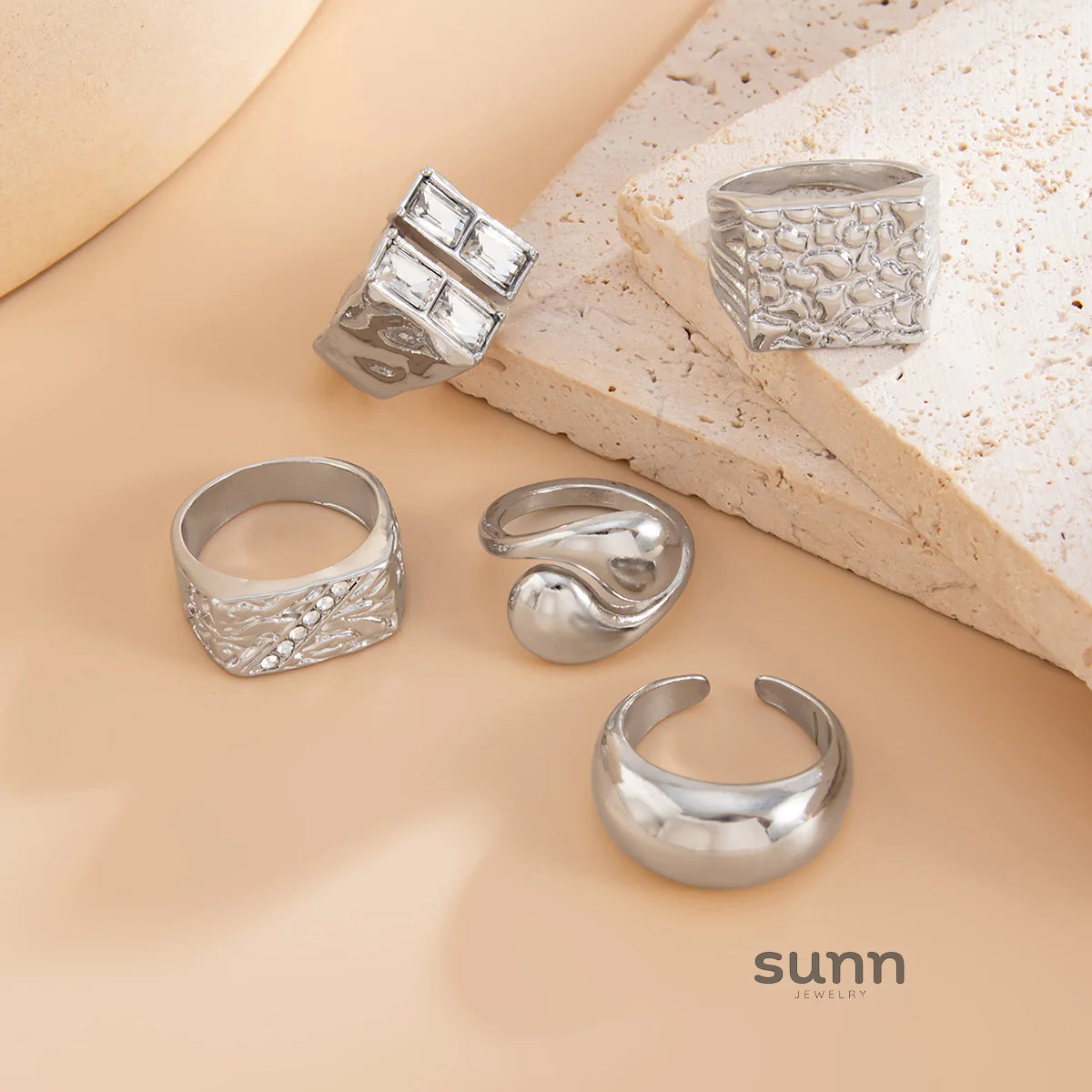 Kirra Delia Stacking Ring Set