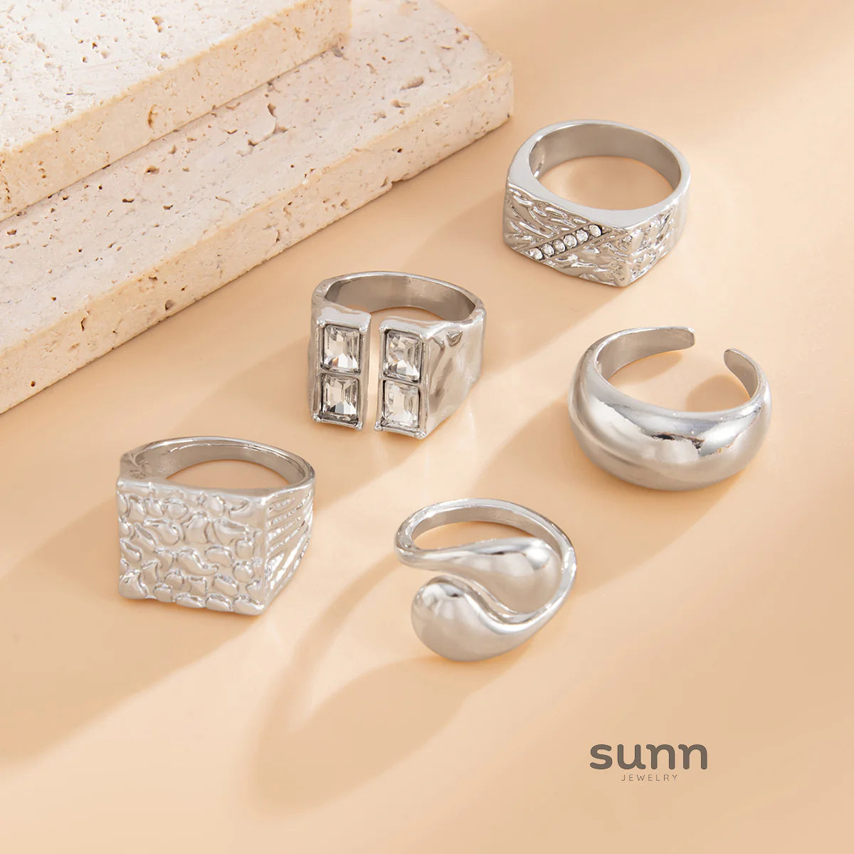 Kirra Delia Stacking Ring Set