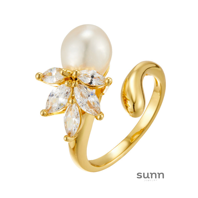 Kirra Serpent Pearl Ring [2IU7V1FZ]