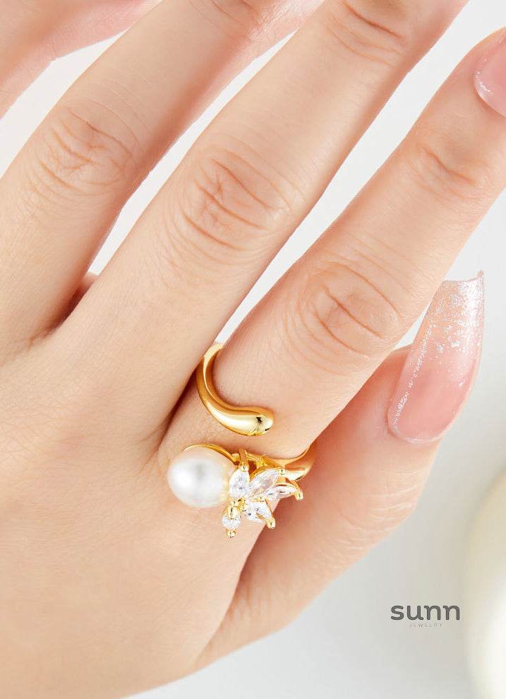 Kirra Serpent Pearl Ring [OP8TD52A]
