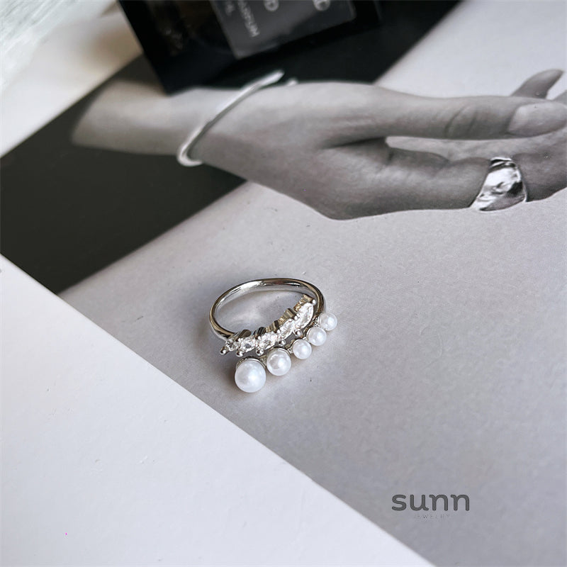 Kiyah Pearl Zircon Ring [A1BB205D]