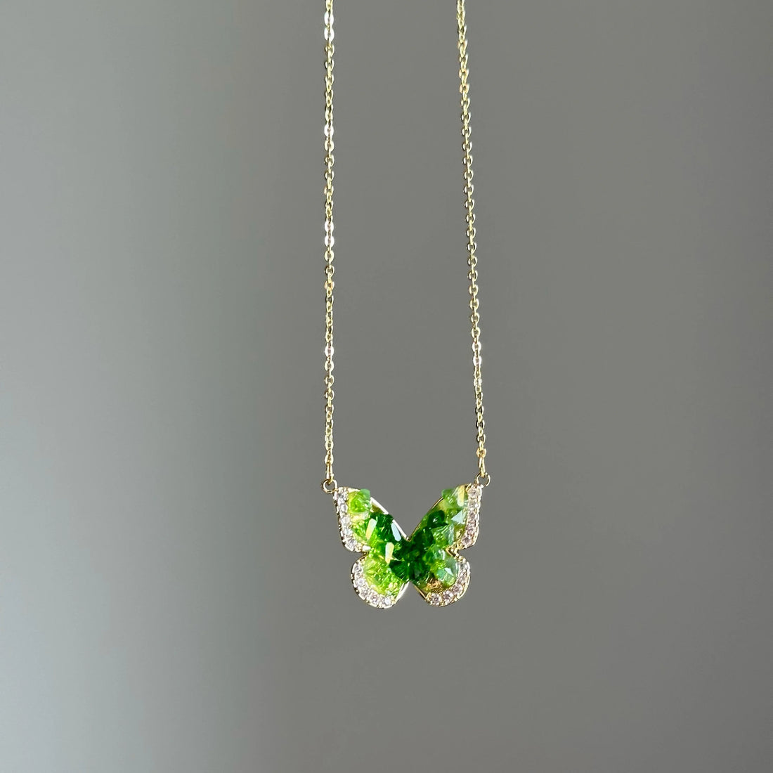 Klarissa Emerald Butterfly Necklace
