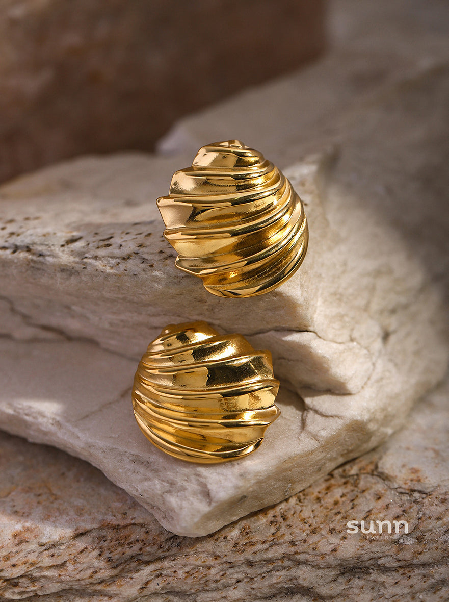 Klaudia Twisted Gold Earrings [51FAIG71]