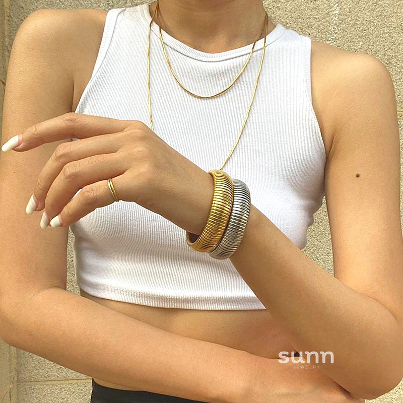 Klaudia Woven Statement Bangle