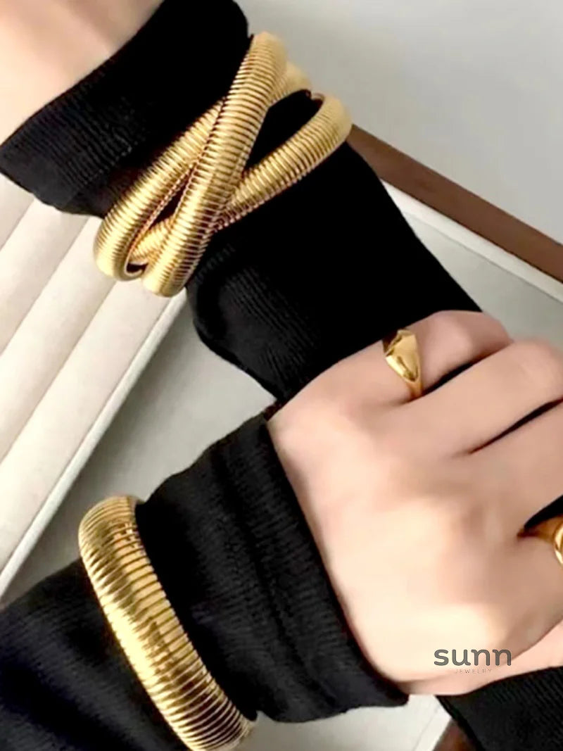 Klaudia Woven Statement Bangle