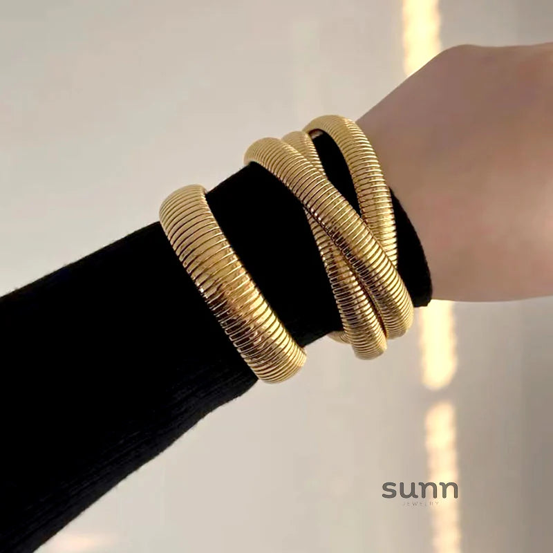 Klaudia Woven Statement Bangle
