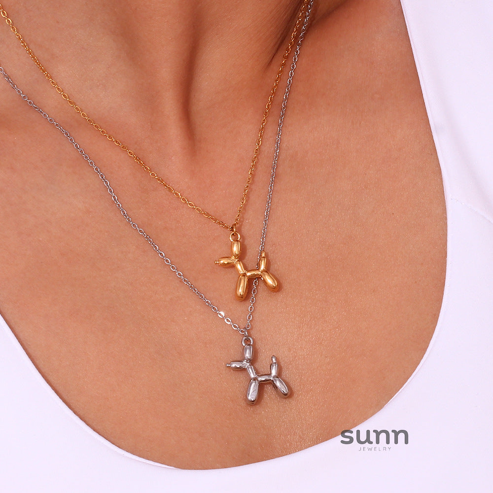 Kolbie Gold Puppy Necklace [SDC3T7QB]