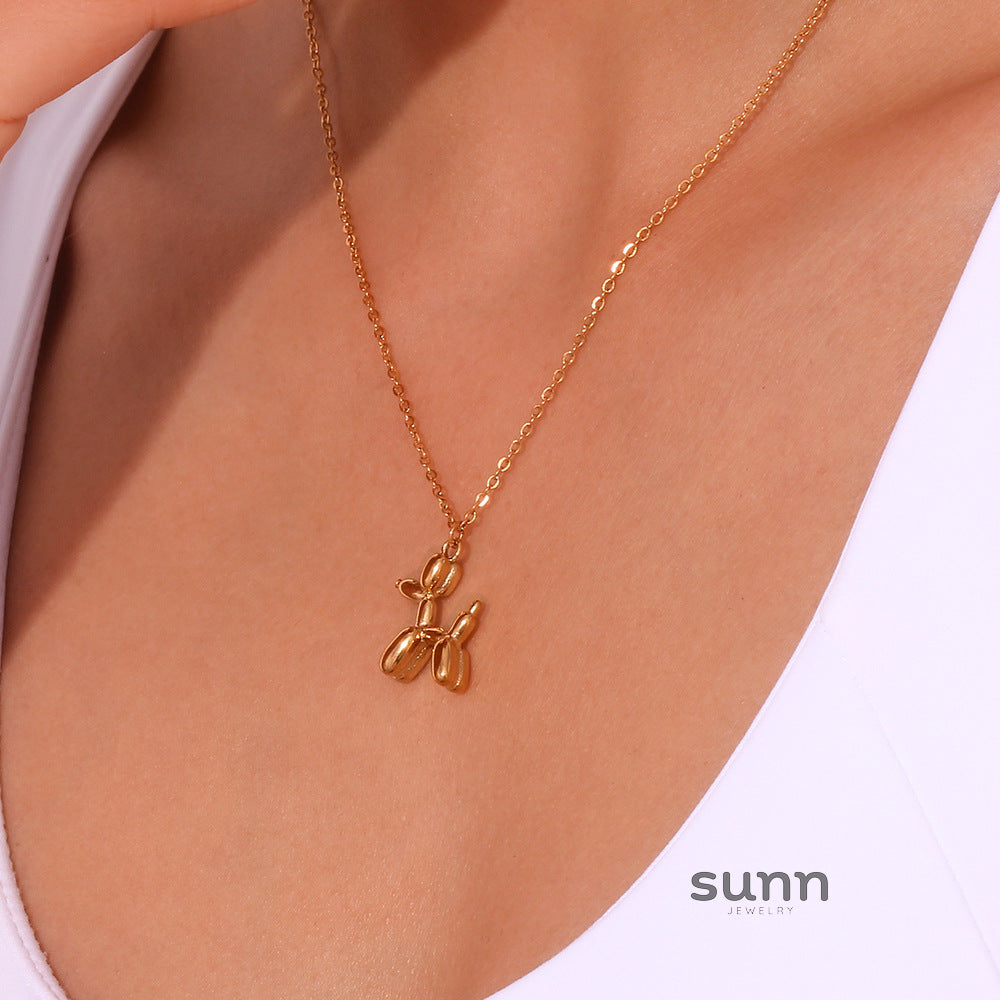Kolbie Gold Puppy Necklace [TS0MPUTM]