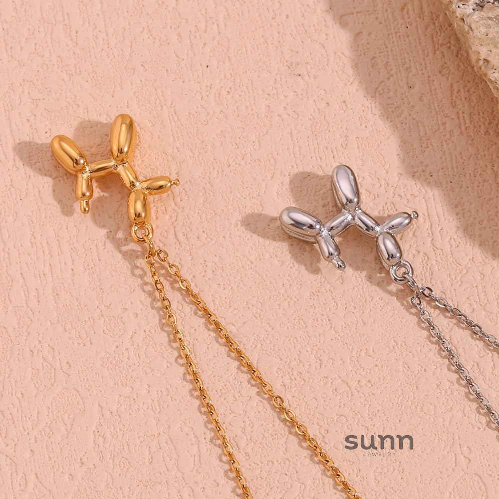 Kolbie Gold Puppy Necklace [3IXK17ER]