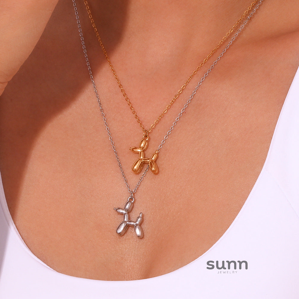 Kolbie Gold Puppy Necklace [VTLC169K]