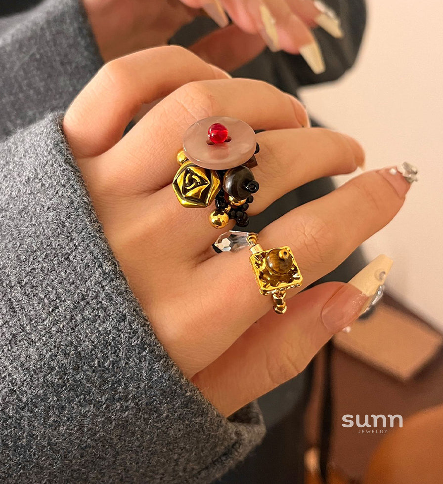 Koralee Beaded Shell Ring Bracelet [WXZMD2HT]