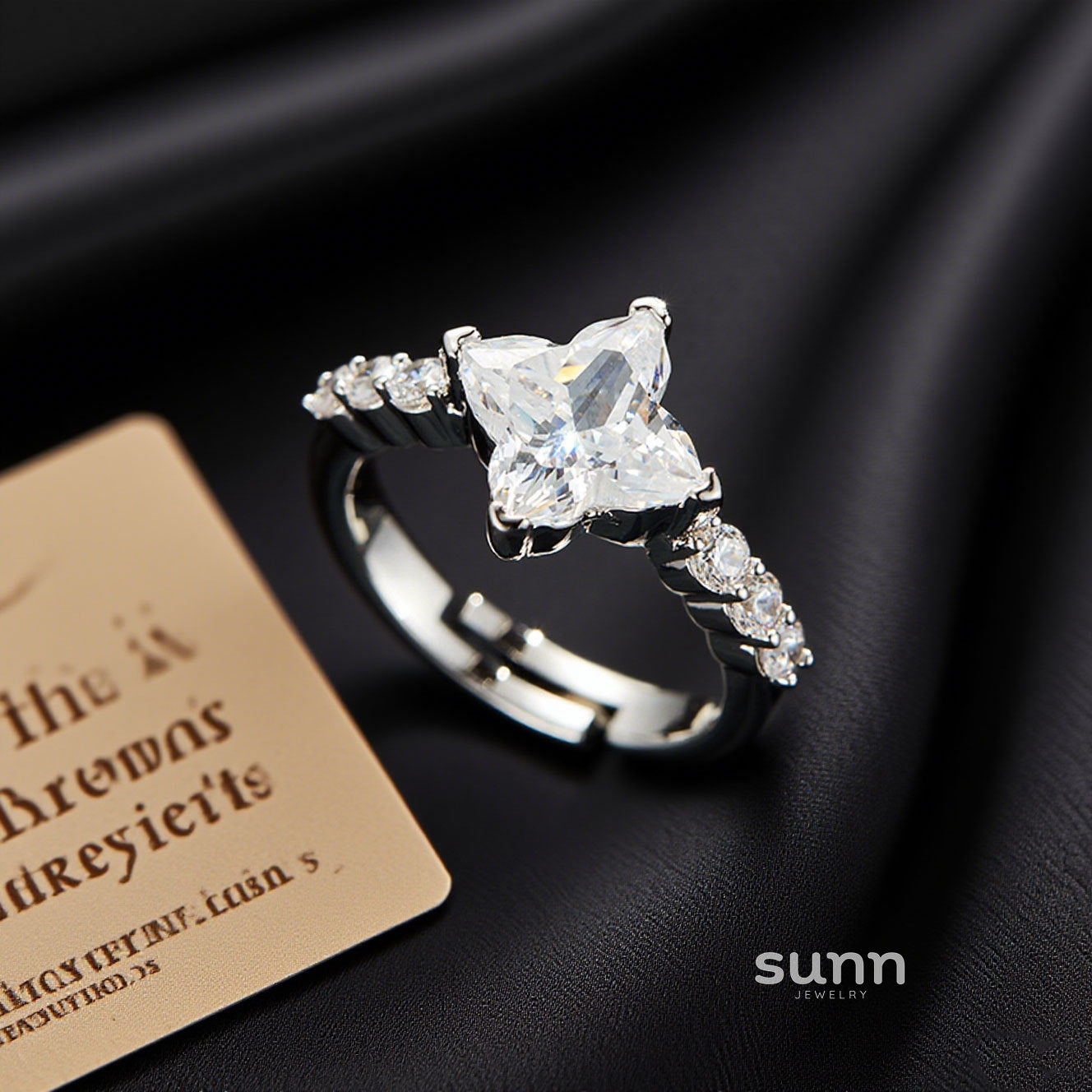 Koralee Starburst Zircon Ring [M7OKV84U]