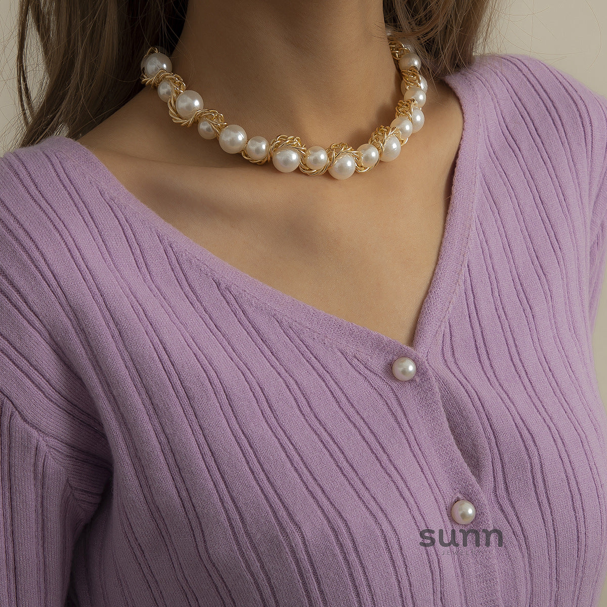 Korbyn Twisted Pearl Necklace [5W5I29BH]