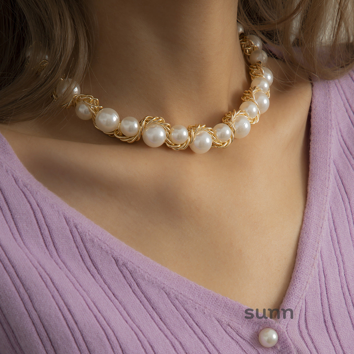Korbyn Twisted Pearl Necklace [R0M9LKWN]