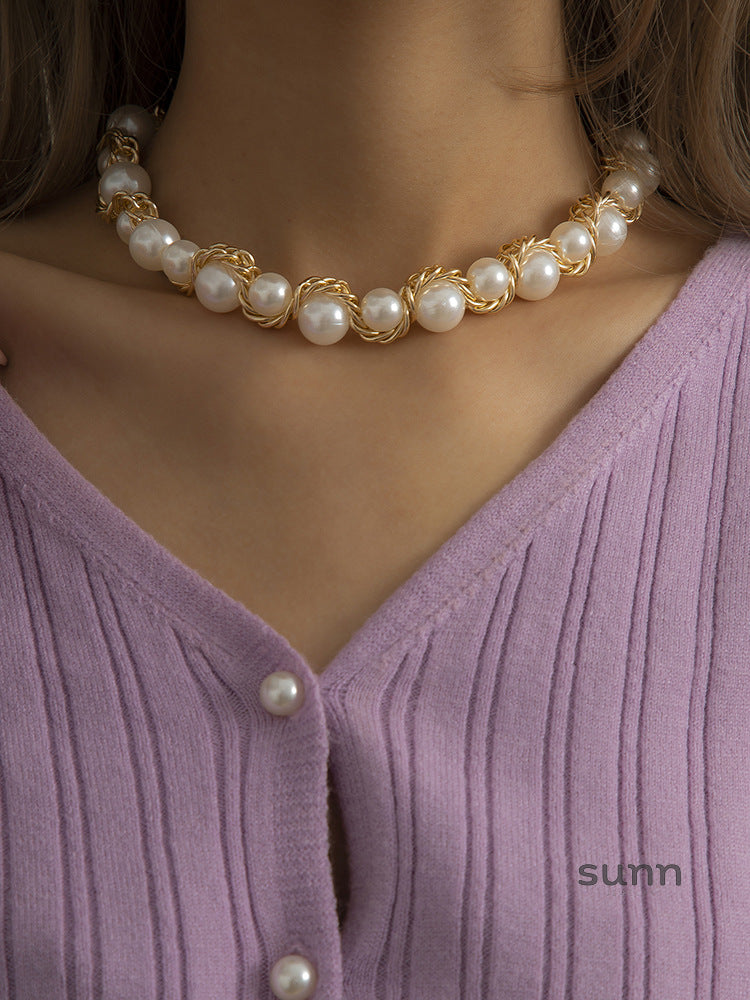 Korbyn Twisted Pearl Necklace [K51T1JPT]