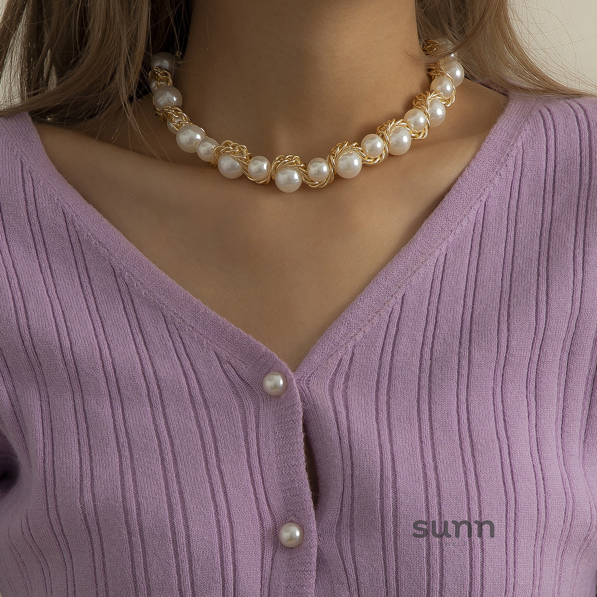 Korbyn Twisted Pearl Necklace [J7NVMGTQ]