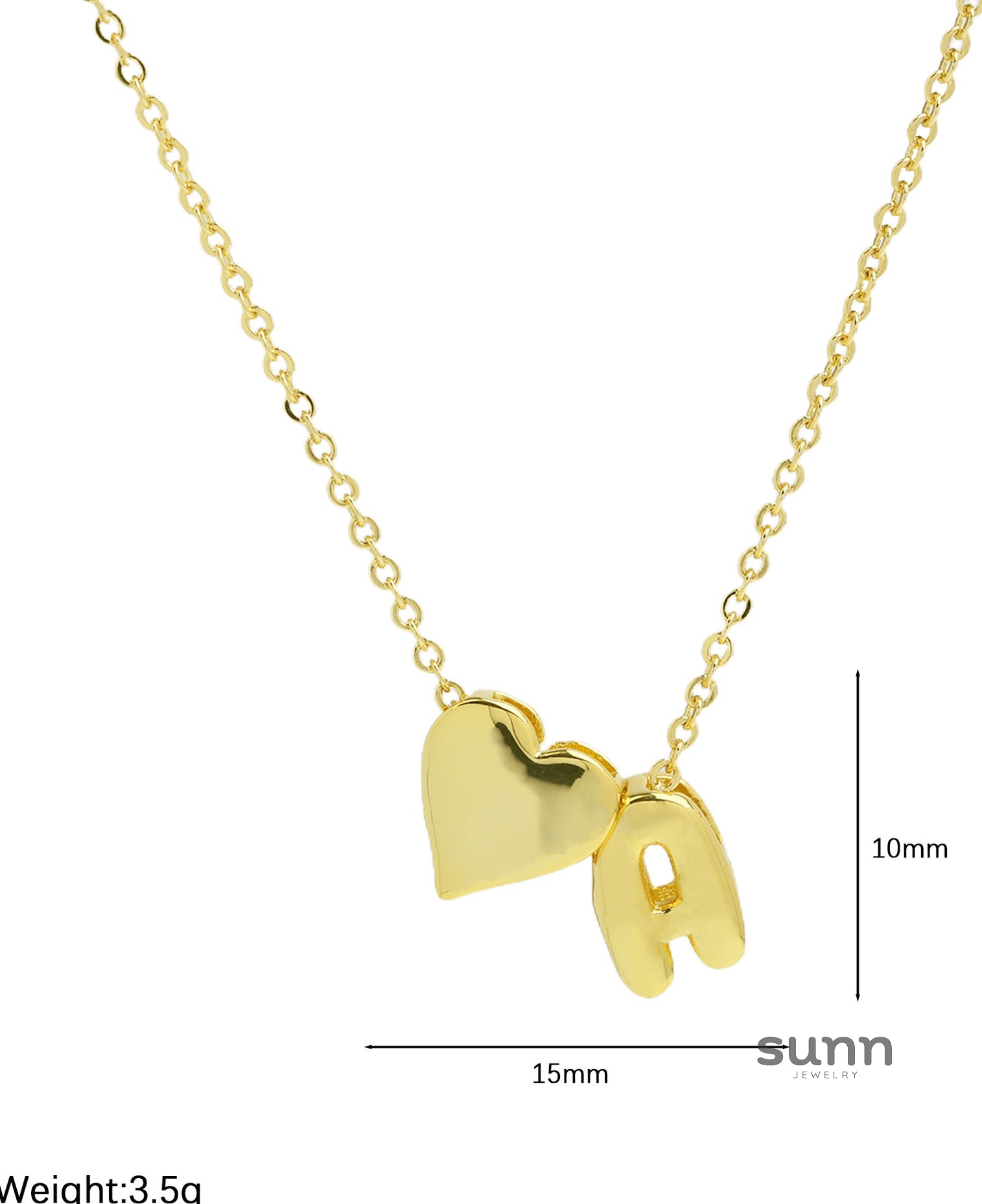 Korie Puffed Initial Necklace [PXB8VMA7]