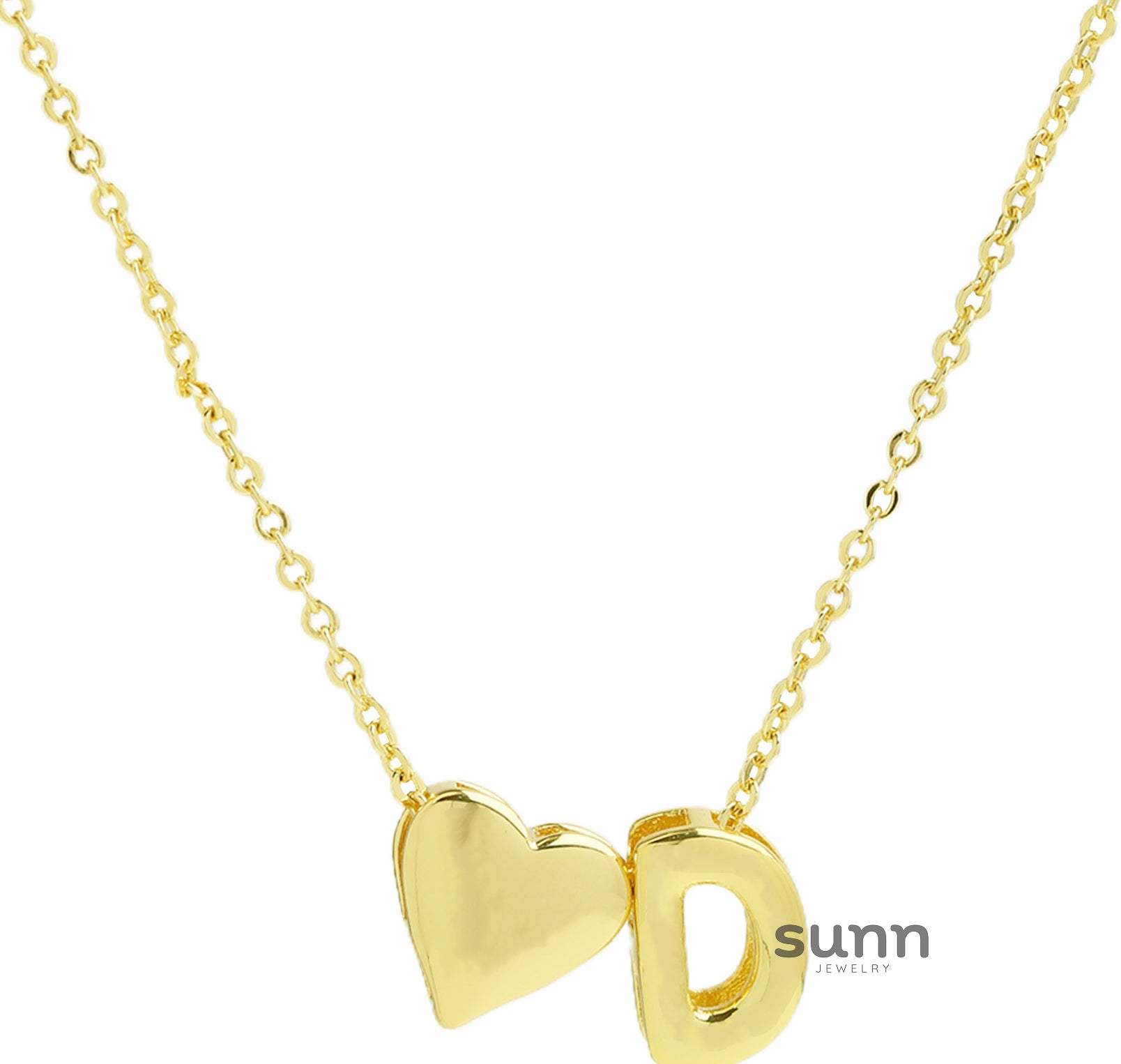 Korie Puffed Initial Necklace [9E4TGSKI]
