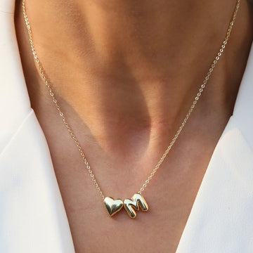 Korie Puffed Initial Necklace [9MX9HUTL]