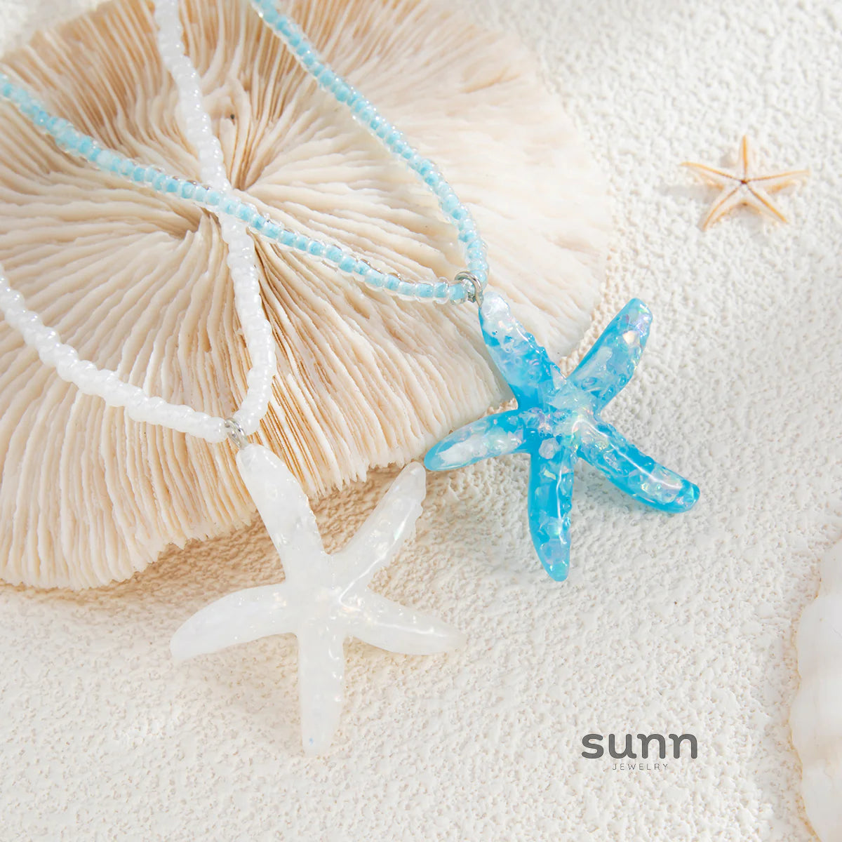 Korina Starfish Layered Necklace Set