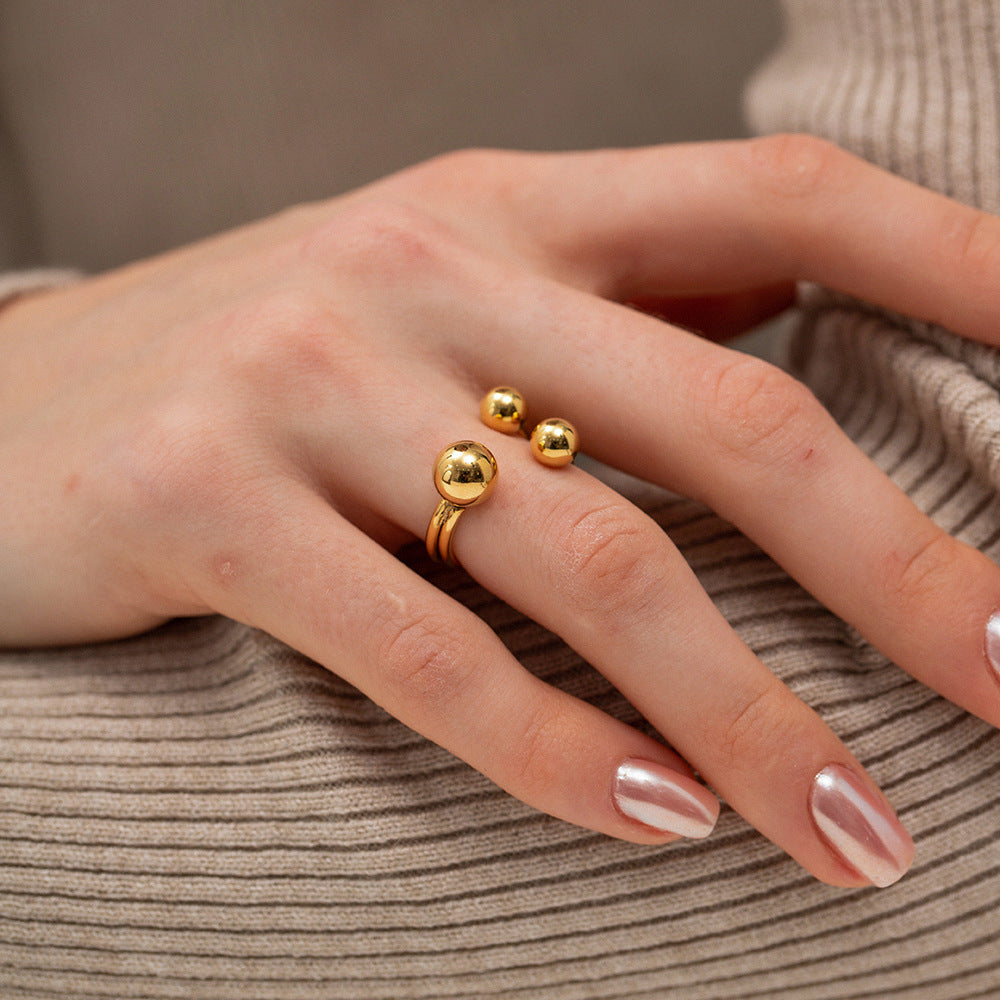 Kourtlyn Dainty Sphere Ring [KT1WKG3Z]