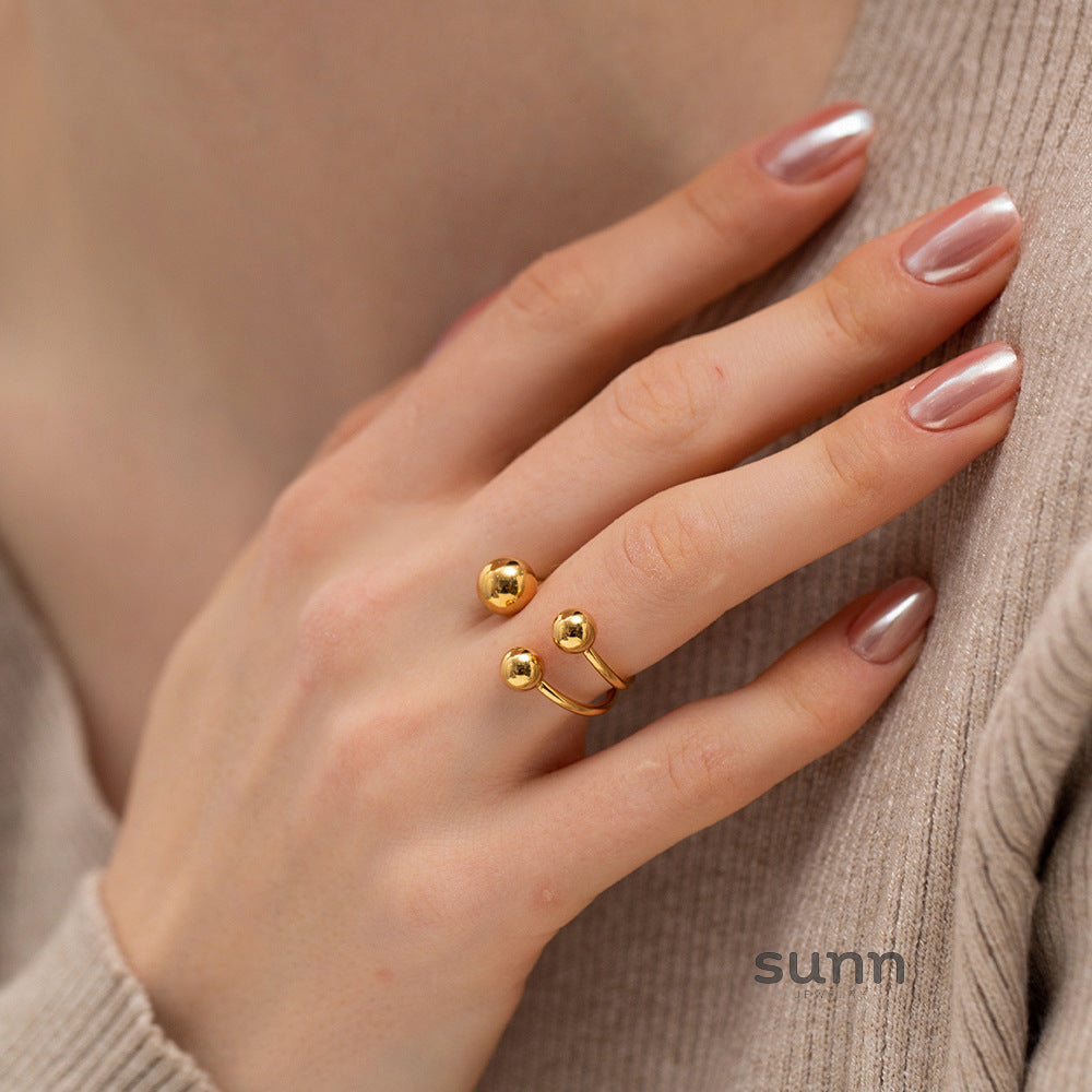 Kourtlyn Dainty Sphere Ring [KT1WKG3Z]
