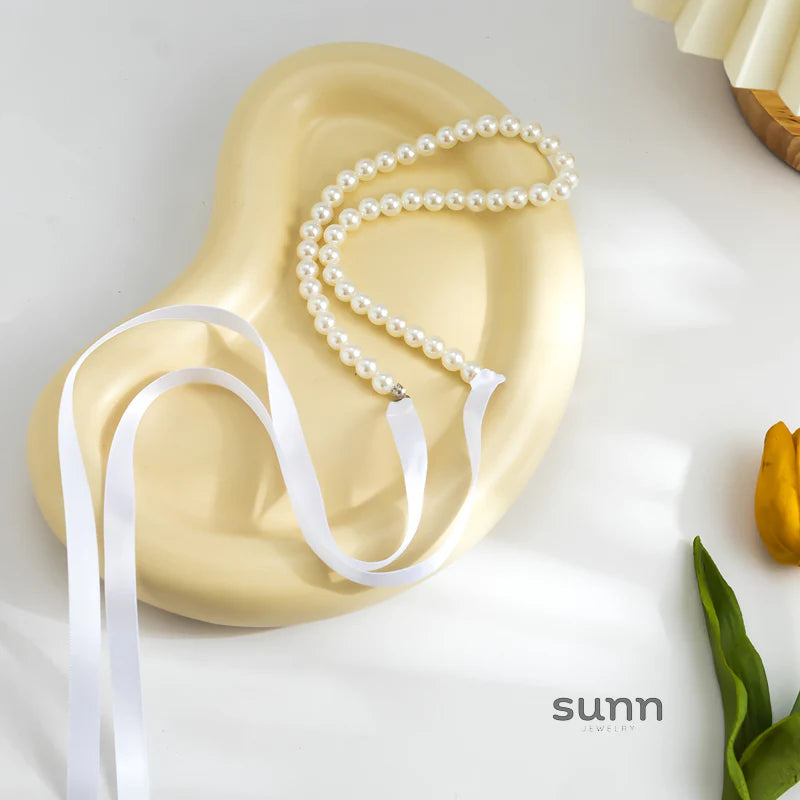 Krisha Pearl Ribbon Set