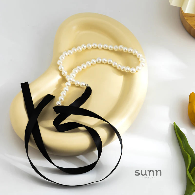 Krisha Pearl Ribbon Set