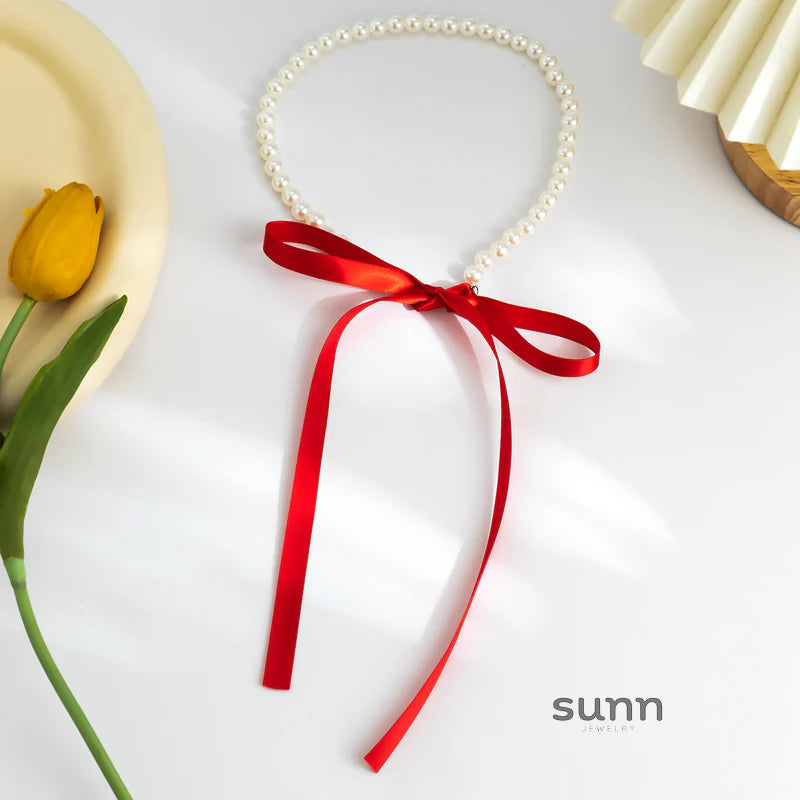 Krisha Pearl Ribbon Set