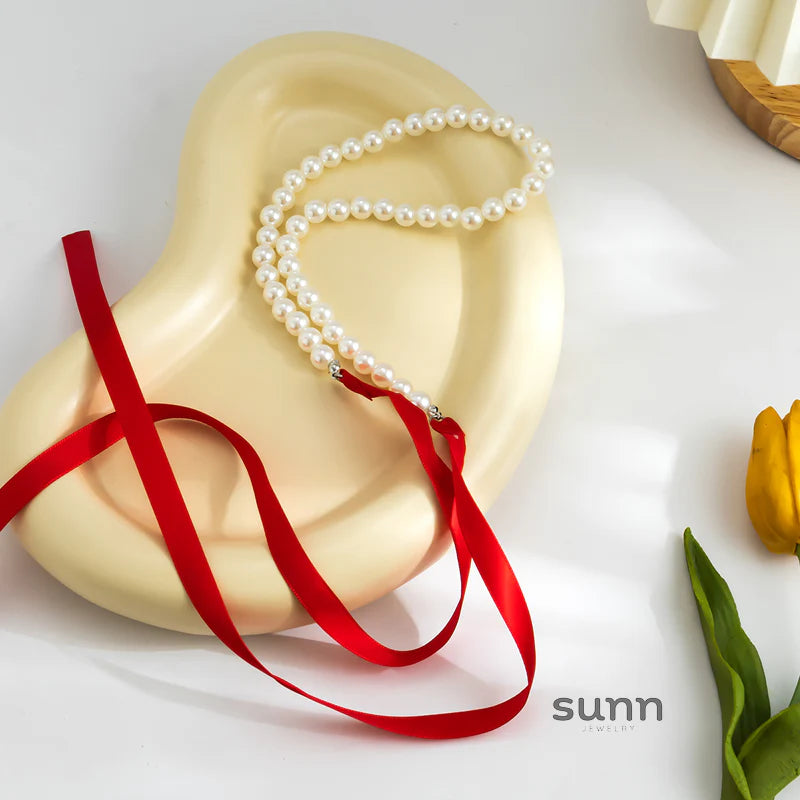 Krisha Pearl Ribbon Set
