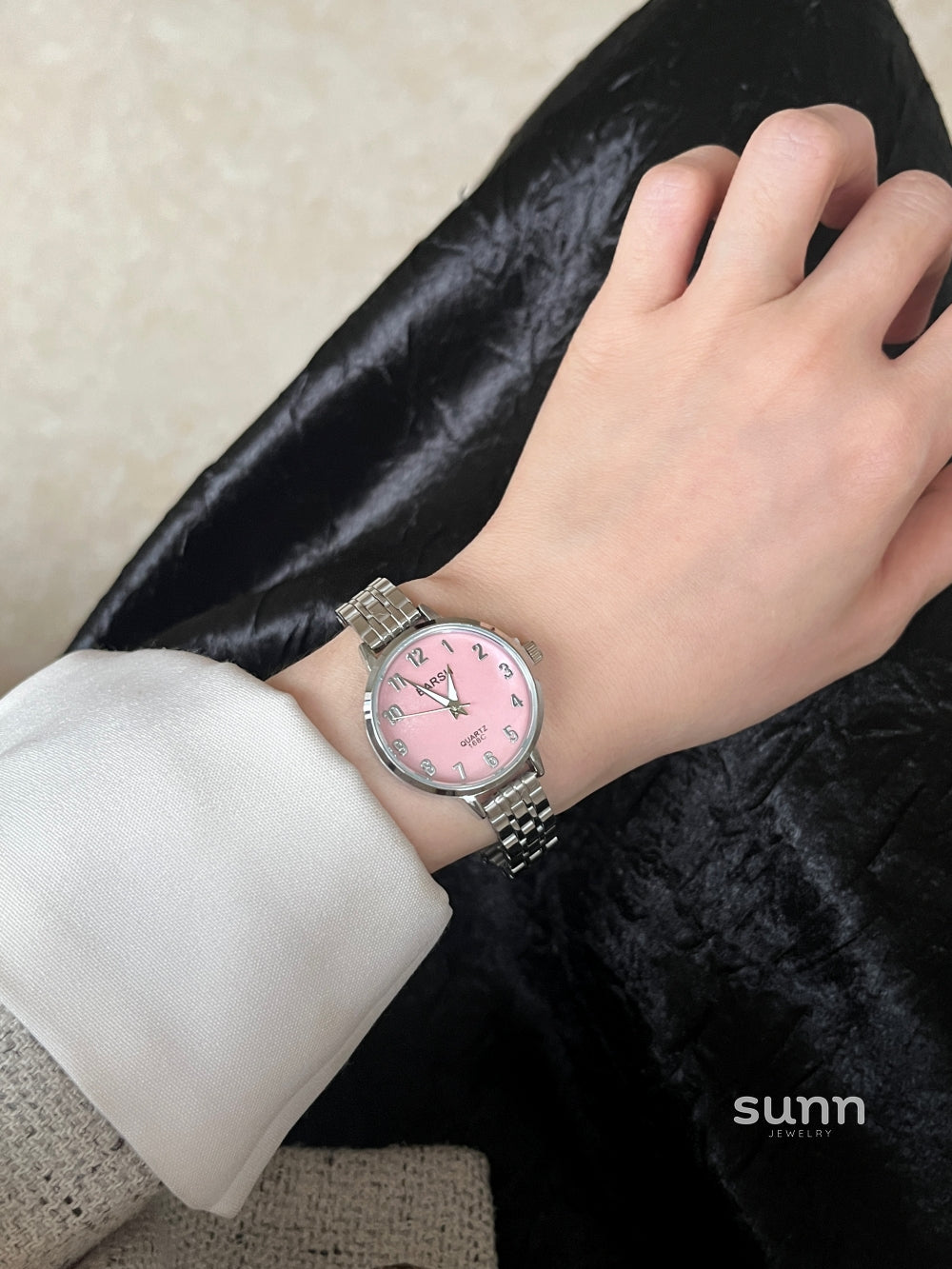 Krislynn Mother-of-Pearl Steel Watch [FWCTCBR8]