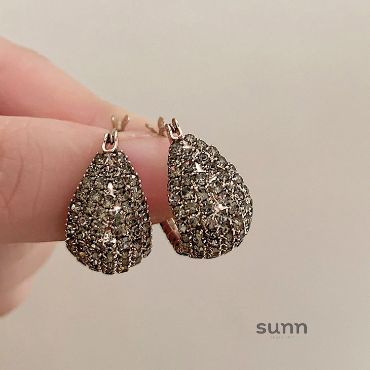 Kristal Gray Diamond Drop Earrings [JNN6NYLC]
