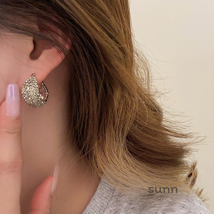 Kristal Gray Diamond Drop Earrings [RAVGA2KC]