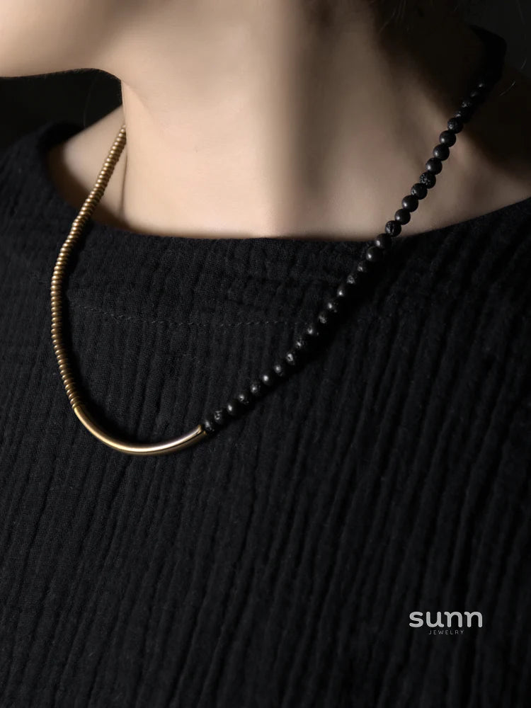 Kristel Layered Volcanic Stone Bracelet