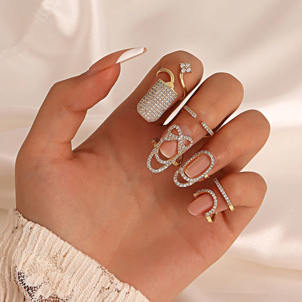 Kristi Geometric Nail Rings