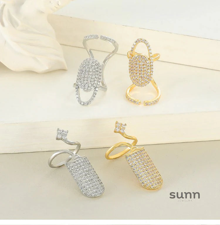 Kristi Geometric Nail Rings
